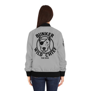 Bunker WC Gray Women's Bomber Jacket BL02