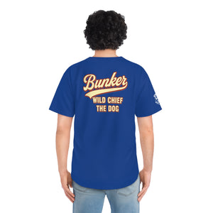 Bunker WC Men's Blue Baseball Jersey WL02
