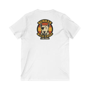 Bunker WC Spanish Flag Unisex V-Neck T-Shirt WL02