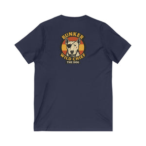 Bunker WC Spanish Flag Unisex V-Neck T-Shirt WL02