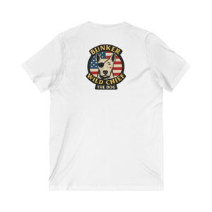 Bunker WC USA Flag Unisex V-Neck T-Shirt BL02