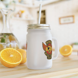 Bunker WC Spanish Flag Frosted Mason Jar Cup BL02