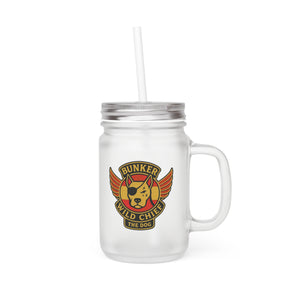 Bunker WC Spanish Flag Frosted Mason Jar Cup BL02