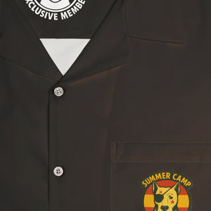 Summer Camp Exclusive Member Men's Hawaiian Black Shirt BL