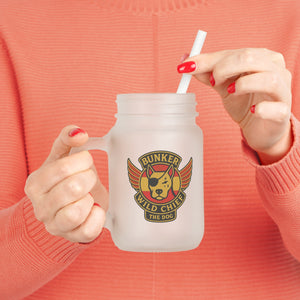 Bunker WC Spanish Flag Frosted Mason Jar Cup BL02