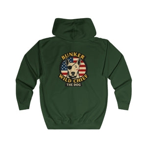 Bunker WC USA Flag Unisex Full Zip Hoodie, BL02
