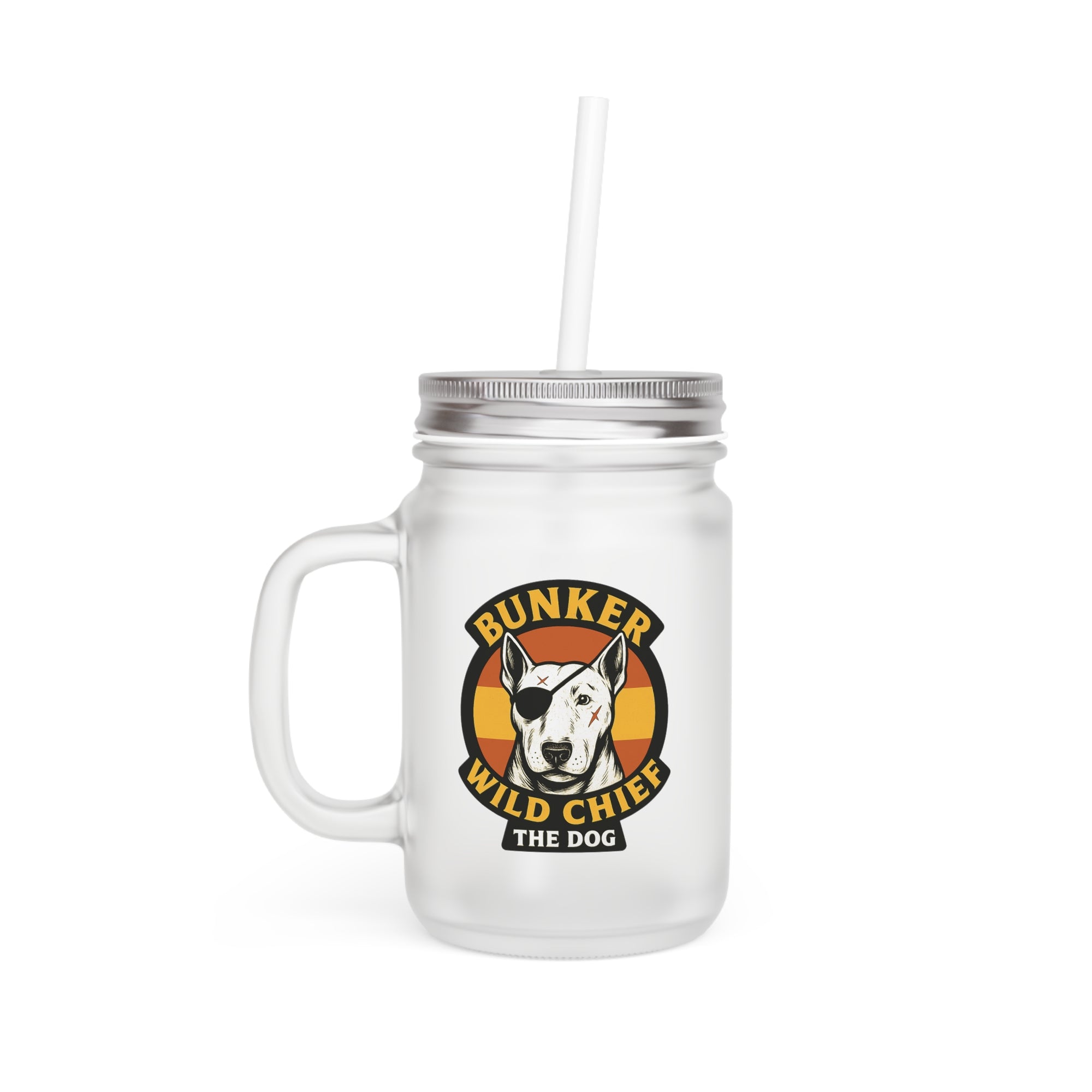 Bunker WC Spanish Flag Frosted Mason Jar Cup BL02