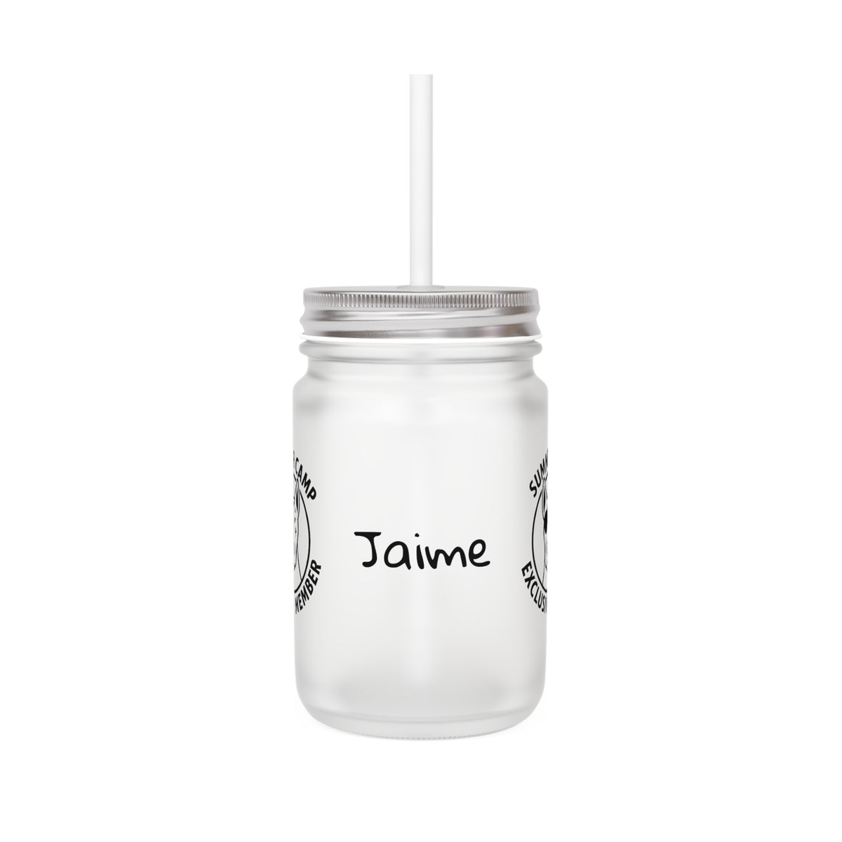 Jaime Summer Camp Exclusive Member Drinking Glass Jar