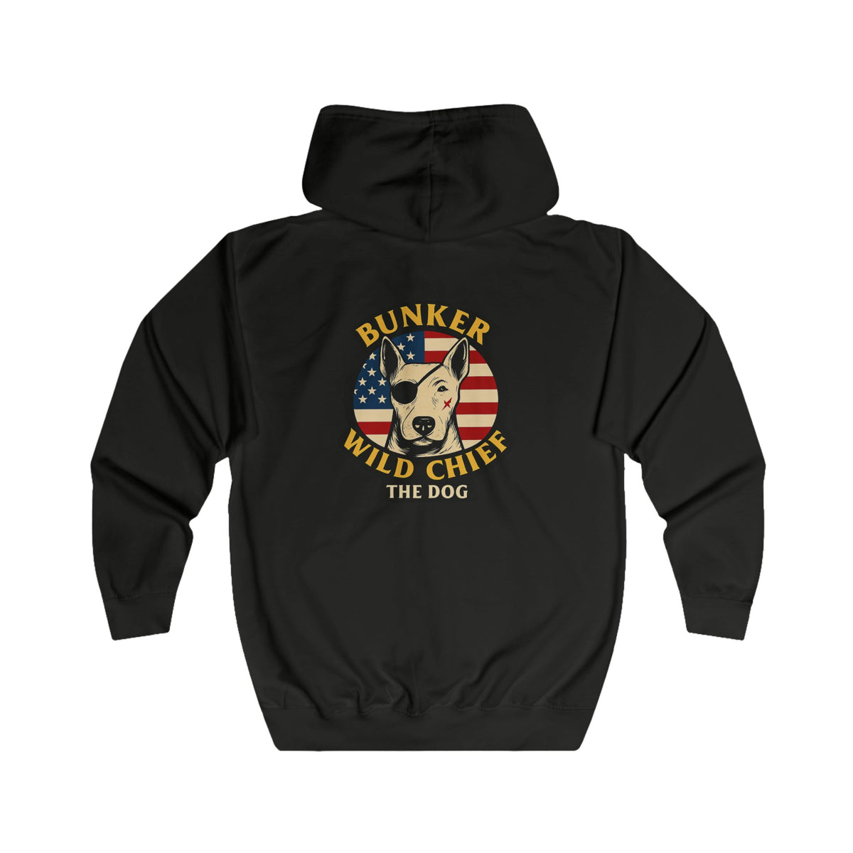 Bunker WC USA Flag Unisex Full Zip Hoodie, BL02