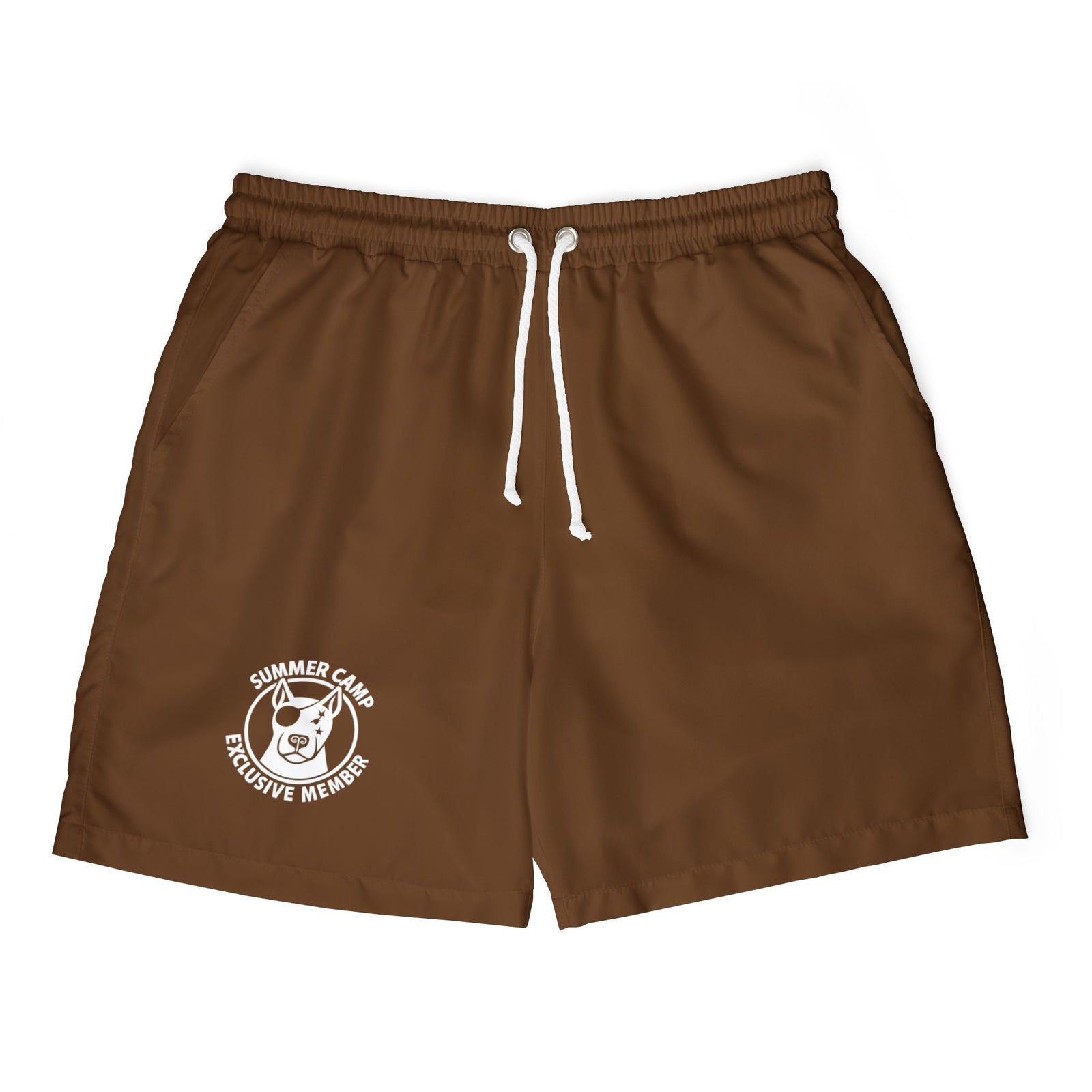 Summer Camp Exclusive Members Unisex Brown Swim Shorts WL02