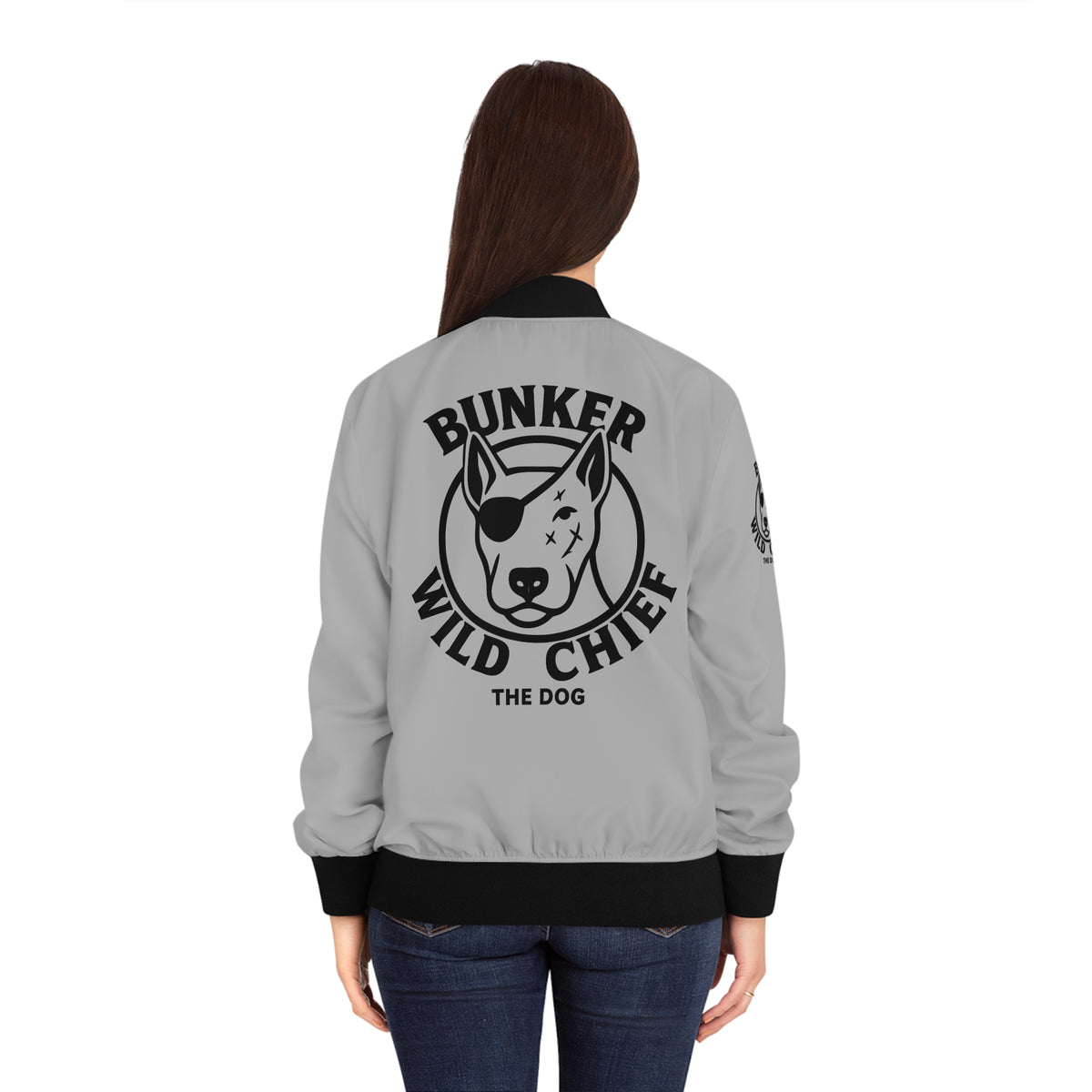 Bunker WC Gray Women's Bomber Jacket BL02