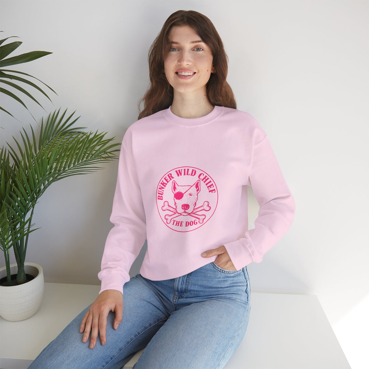 Bunker WC Pink Sweatshirt Unisex Crewneck PL02