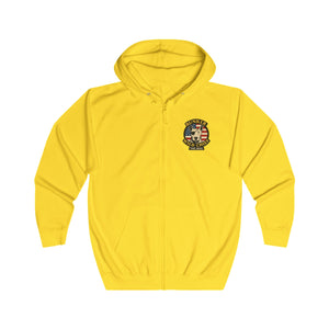 Bunker WC USA Flag Unisex Full Zip Hoodie, BL02