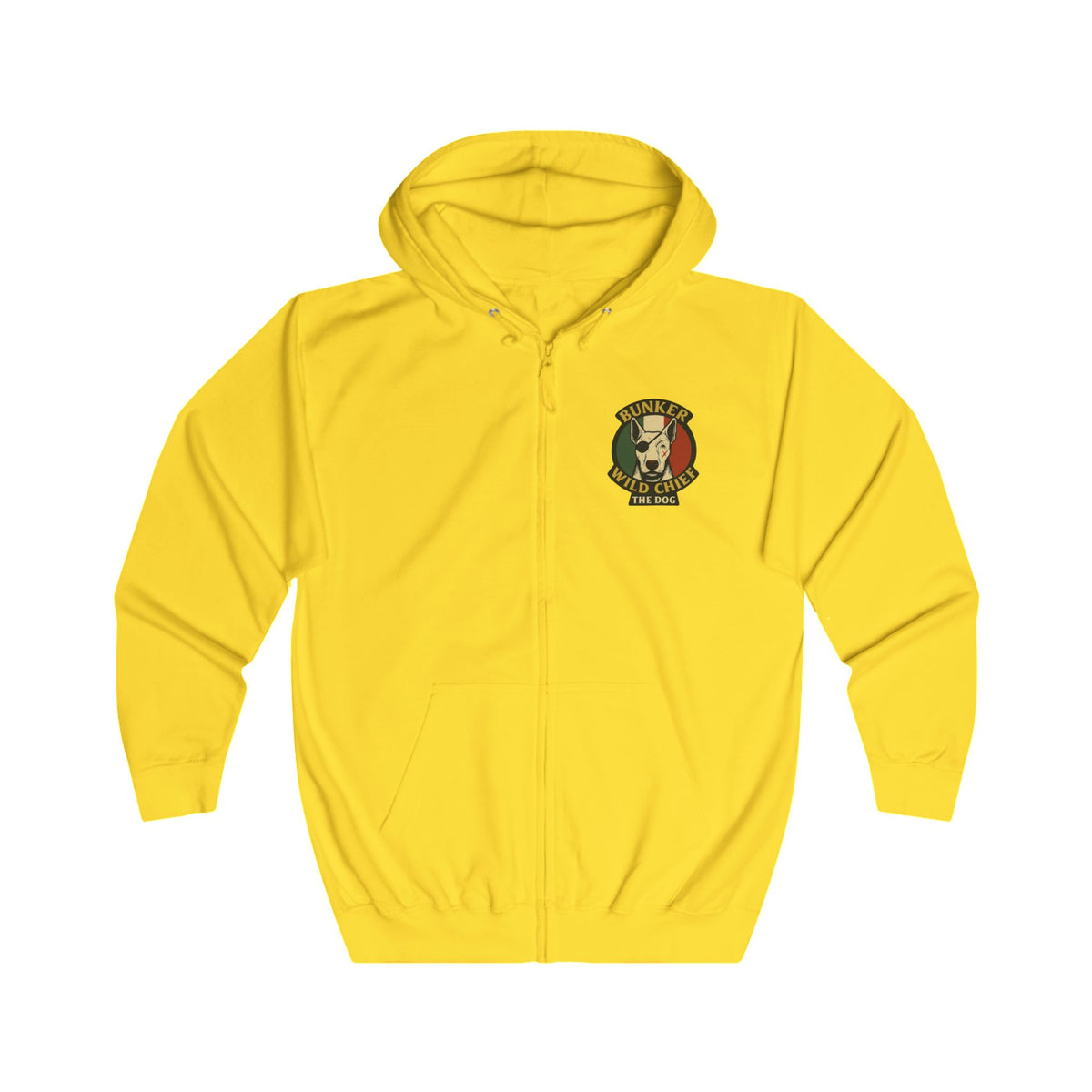 Bunker WC Italian Flag Unisex Full Zip Hoodie, BL02