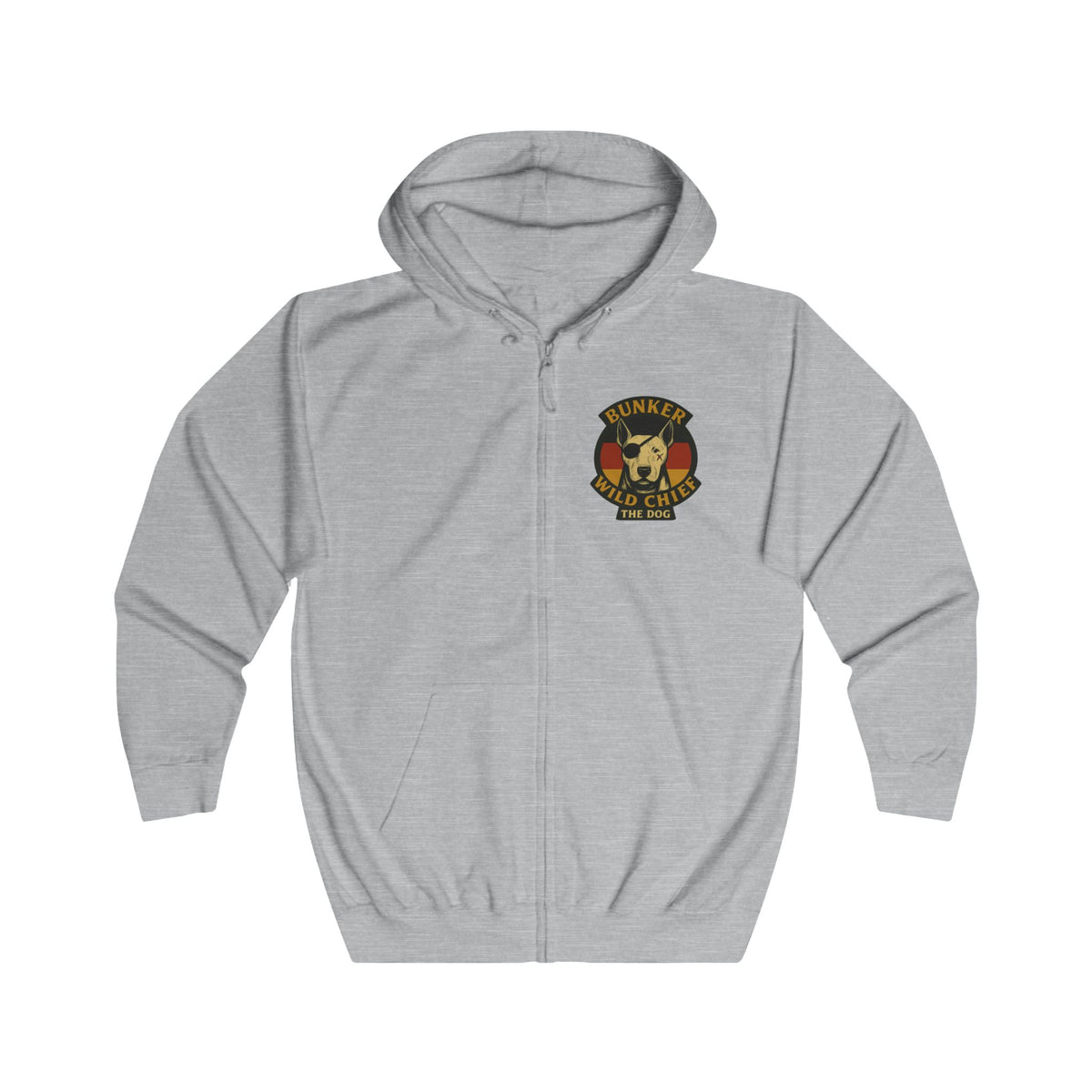 Bunker WC German Flag Unisex Full Zip Hoodie, BL02