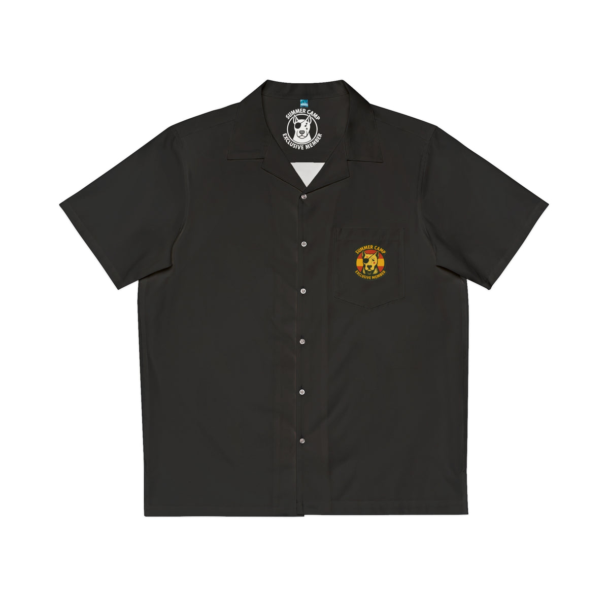 Summer Camp Exclusive Member Men's Hawaiian Black Shirt BL