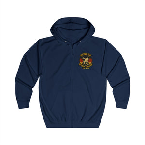 Bunker WC German Flag Unisex Full Zip Hoodie, BL02