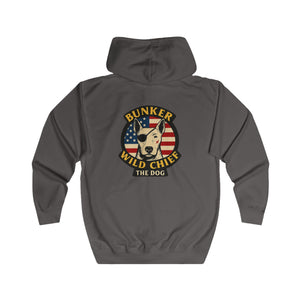 Bunker WC USA Flag Unisex Full Zip Hoodie, BL02