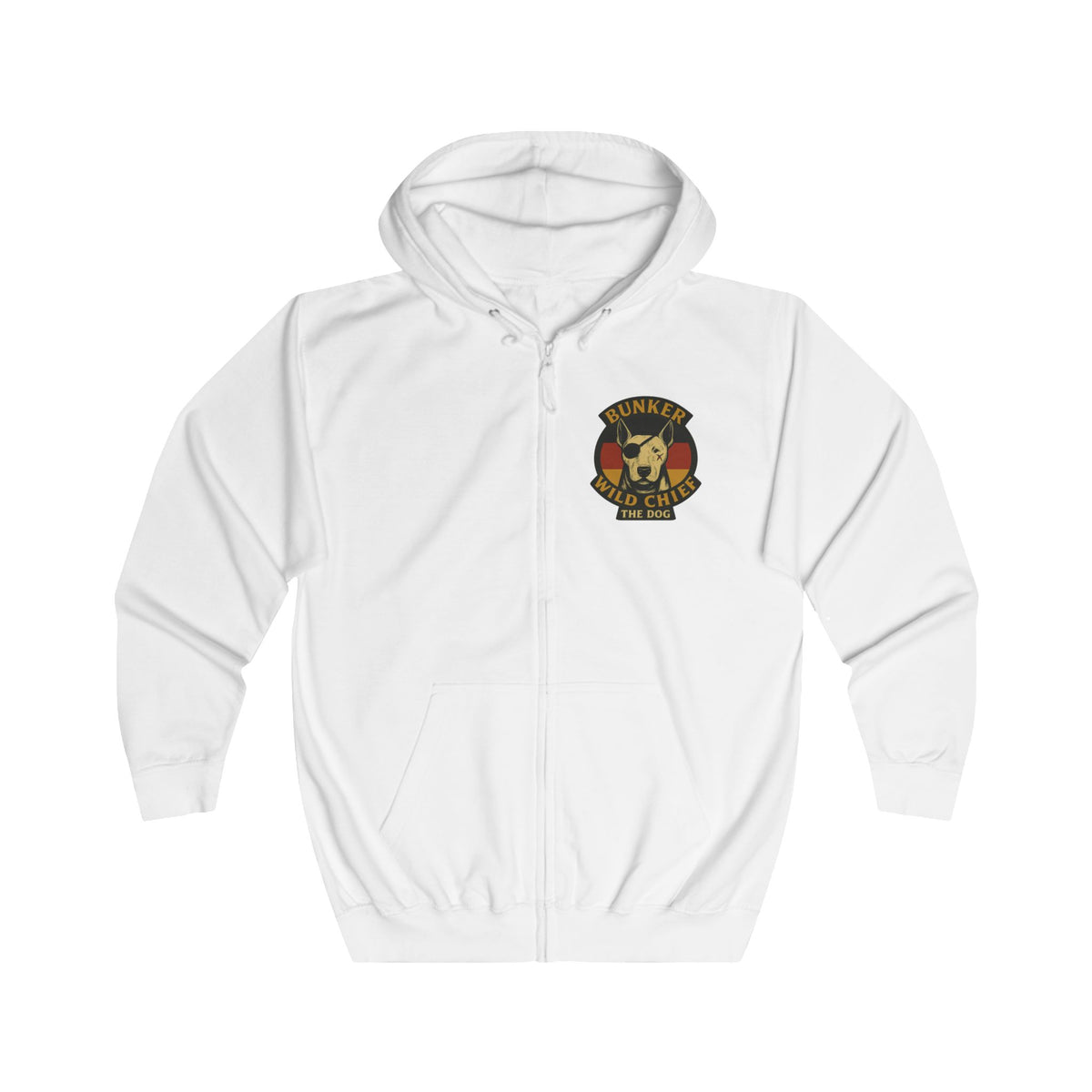 Bunker WC German Flag Unisex Full Zip Hoodie, BL02