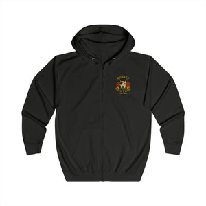 Bunker WC German Flag Unisex Full Zip Hoodie, BL02