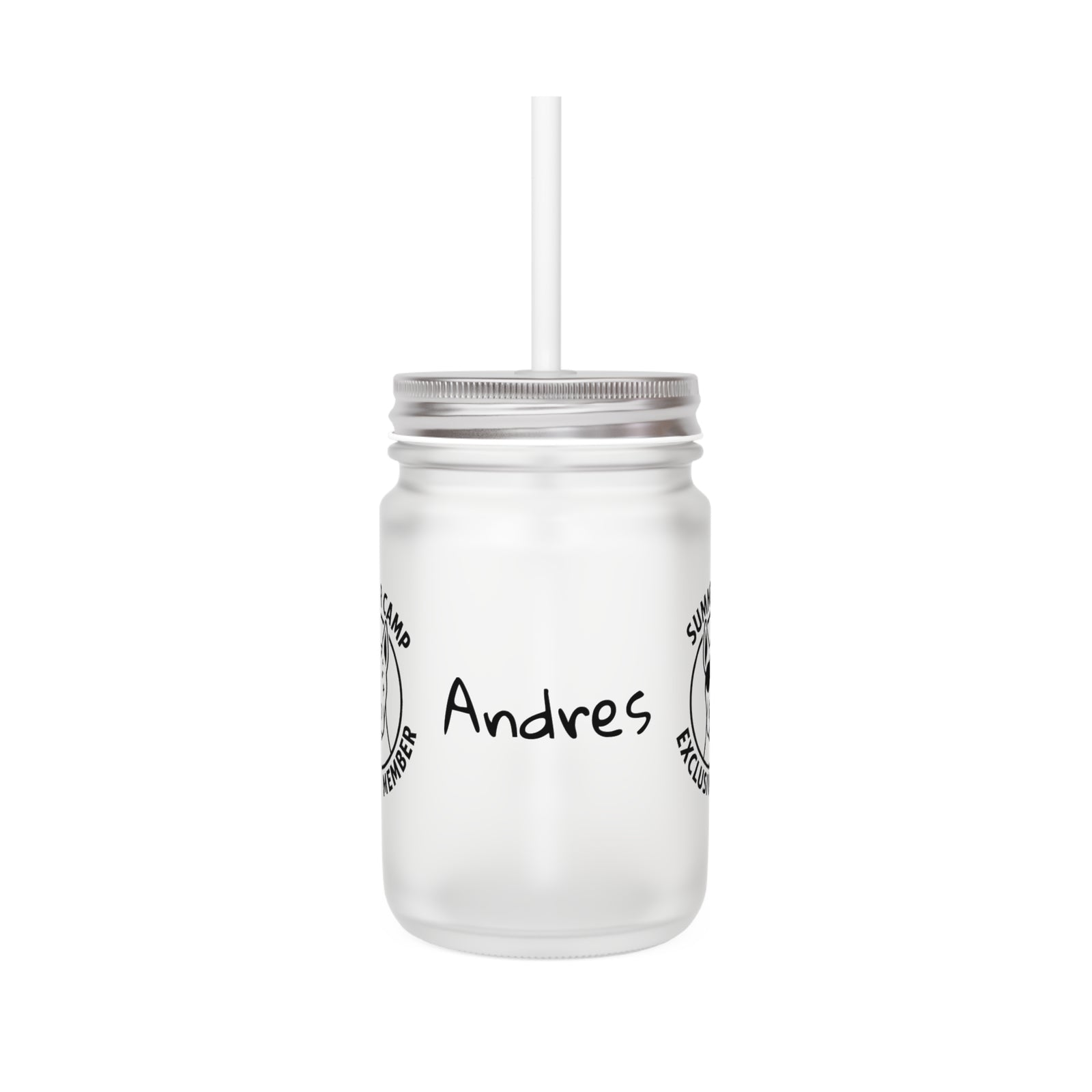Andres Summer Camp Exclusive Member Drinking Glass Jar