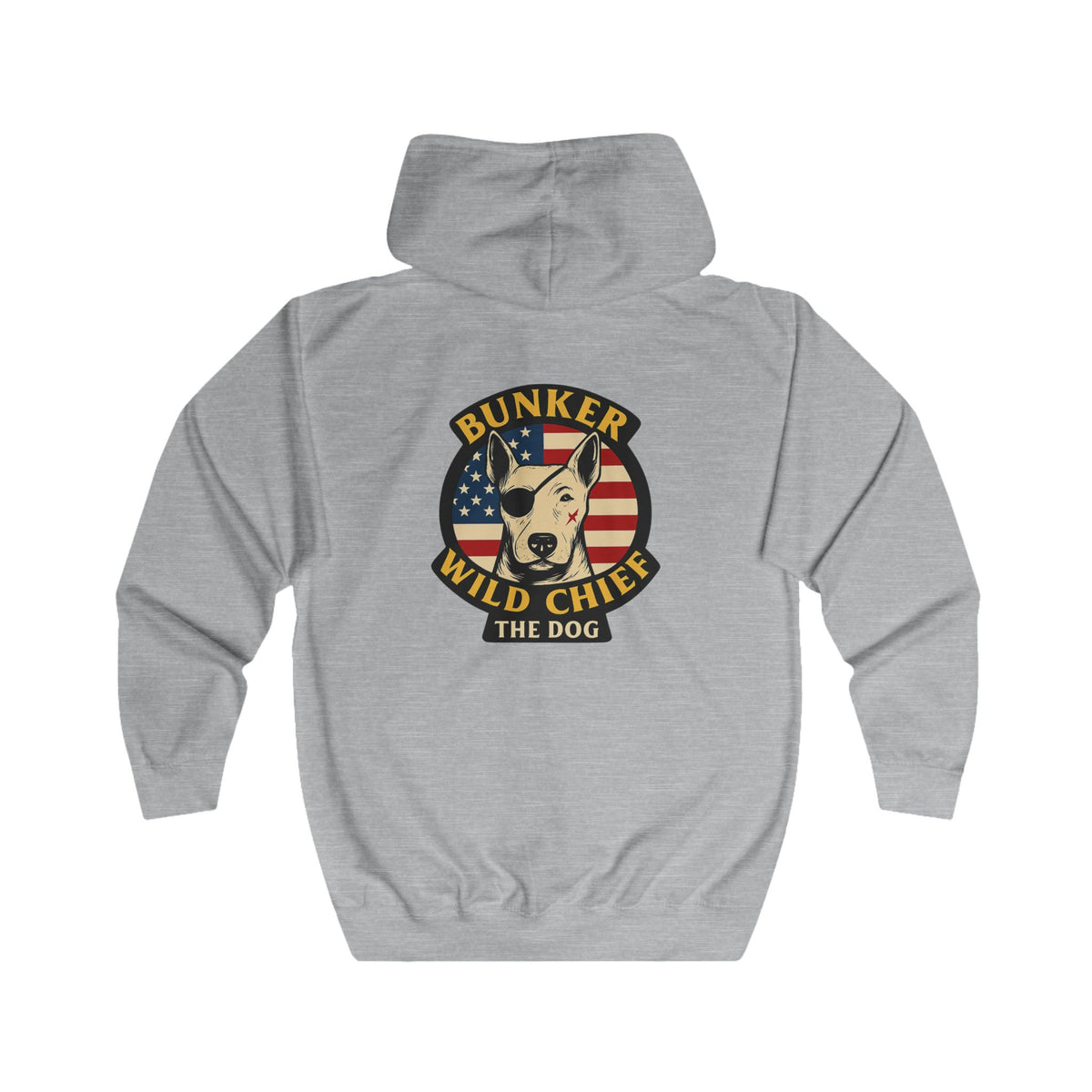 Bunker WC USA Flag Unisex Full Zip Hoodie, BL02