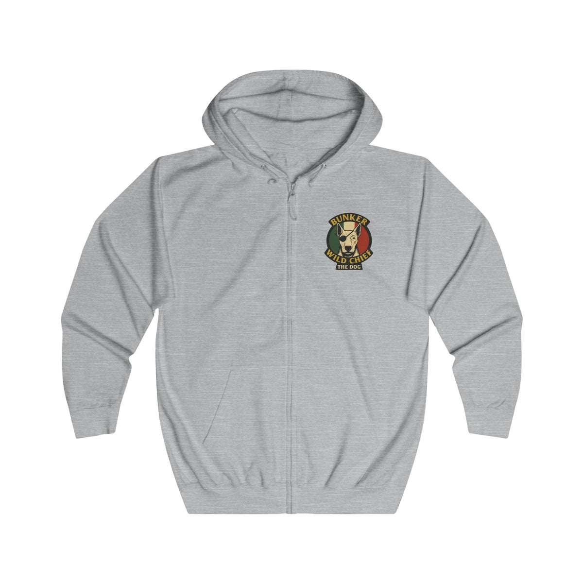 Bunker WC Italian Flag Unisex Full Zip Hoodie, BL02