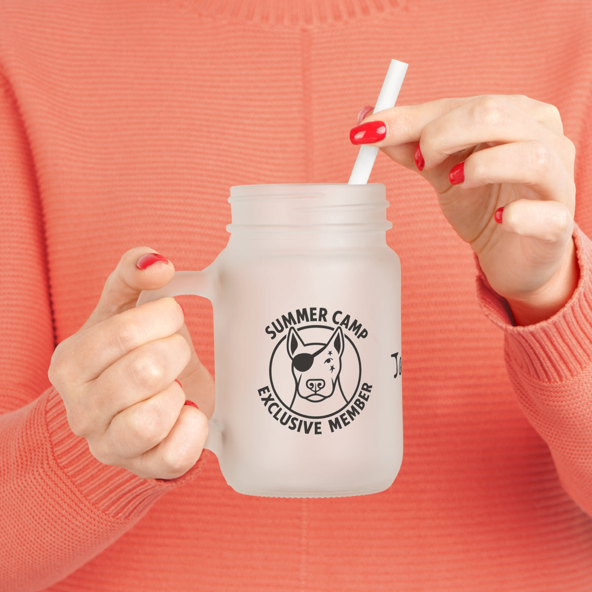 Jaime Summer Camp Exclusive Member Drinking Glass Jar