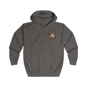 Bunker WC USA Flag Unisex Full Zip Hoodie, BL02