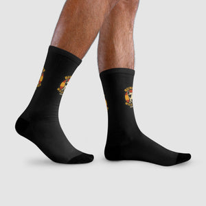 Bunker WC Spanish Flag Black Socks BL