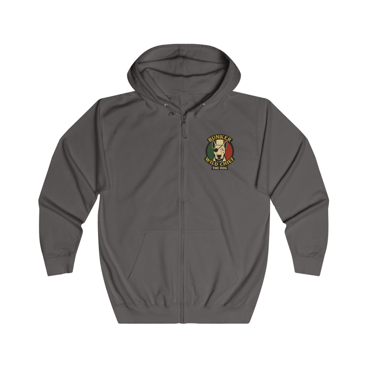 Bunker WC Italian Flag Unisex Full Zip Hoodie, BL02