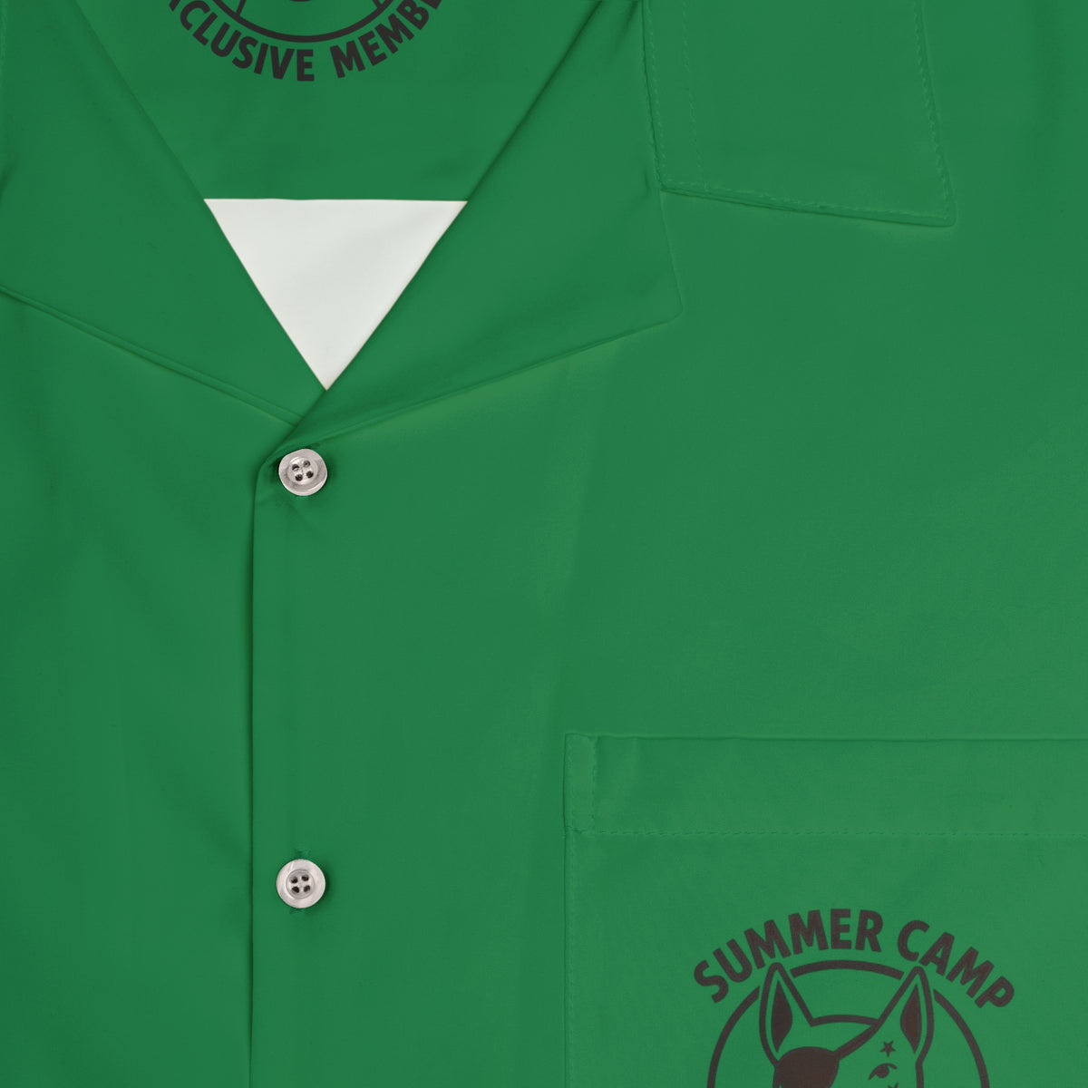 Summer Camp Exclusive Member Men's Hawaiian Green Shirt BL