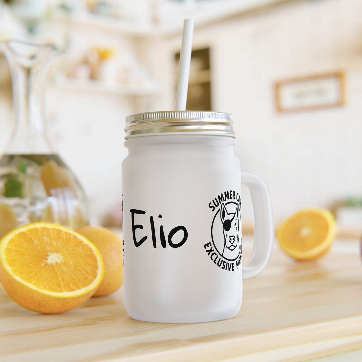 Elio Summer Camp Exclusive Member Drinking Glass Jar