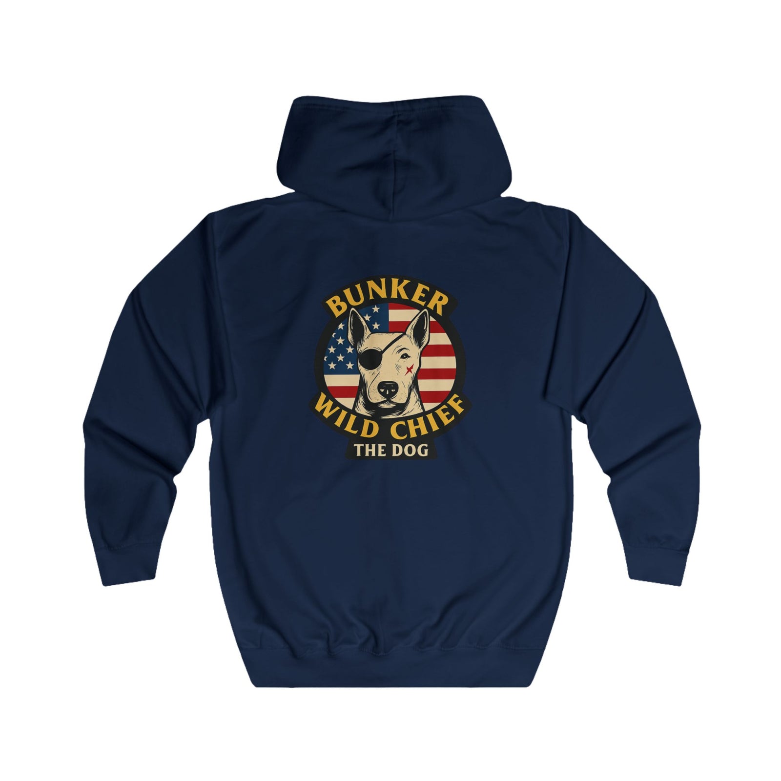 Bunker WC USA Flag Unisex Full Zip Hoodie, BL02