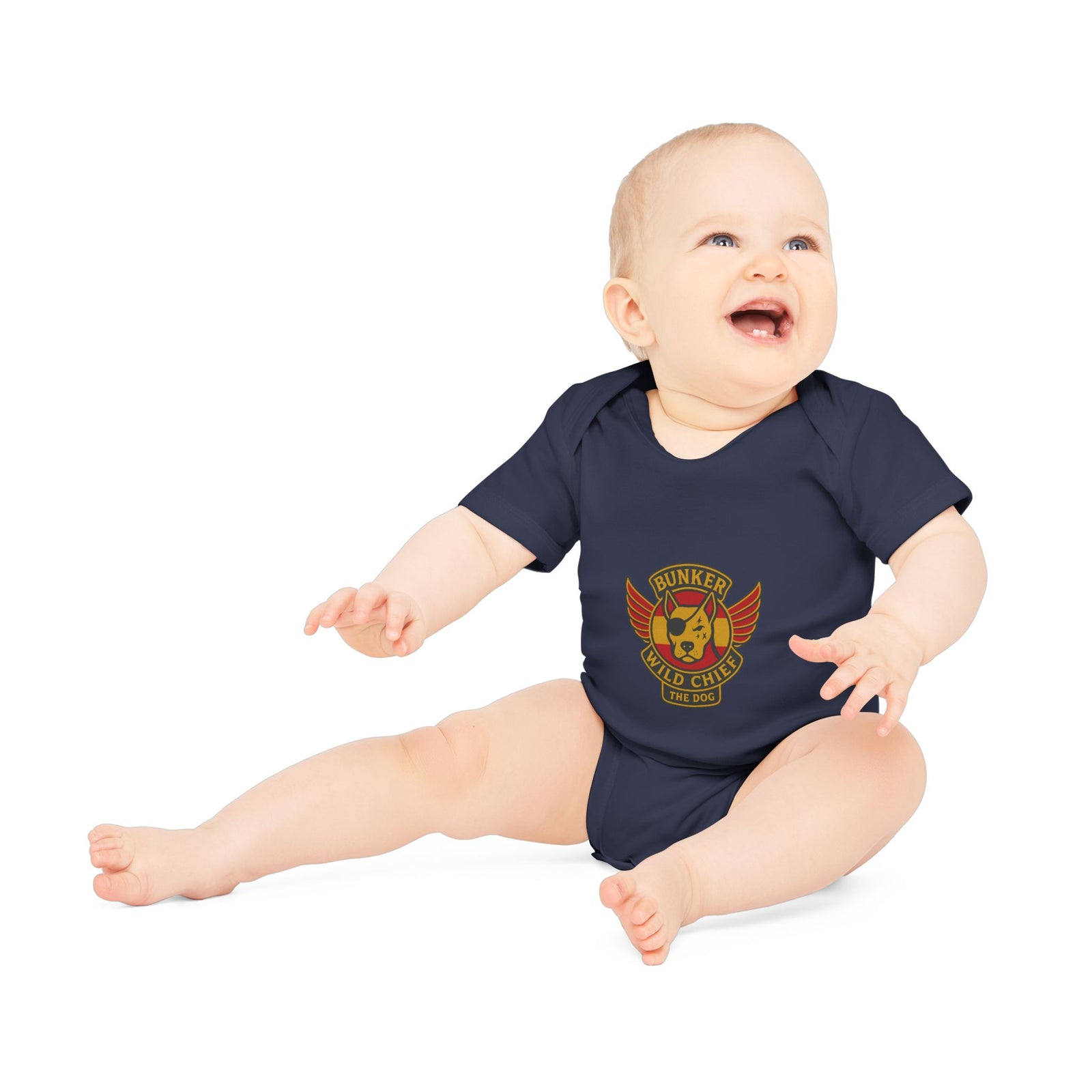 Organic Baby Bunker WC Spanish Flag Bodysuit BL02