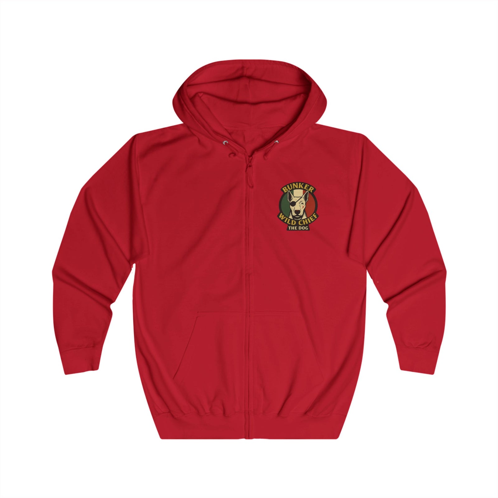 Bunker WC Italian Flag Unisex Full Zip Hoodie, BL02