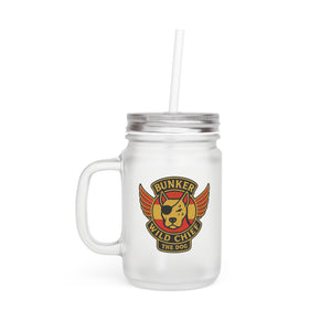 Bunker WC Spanish Flag Frosted Mason Jar Cup BL02