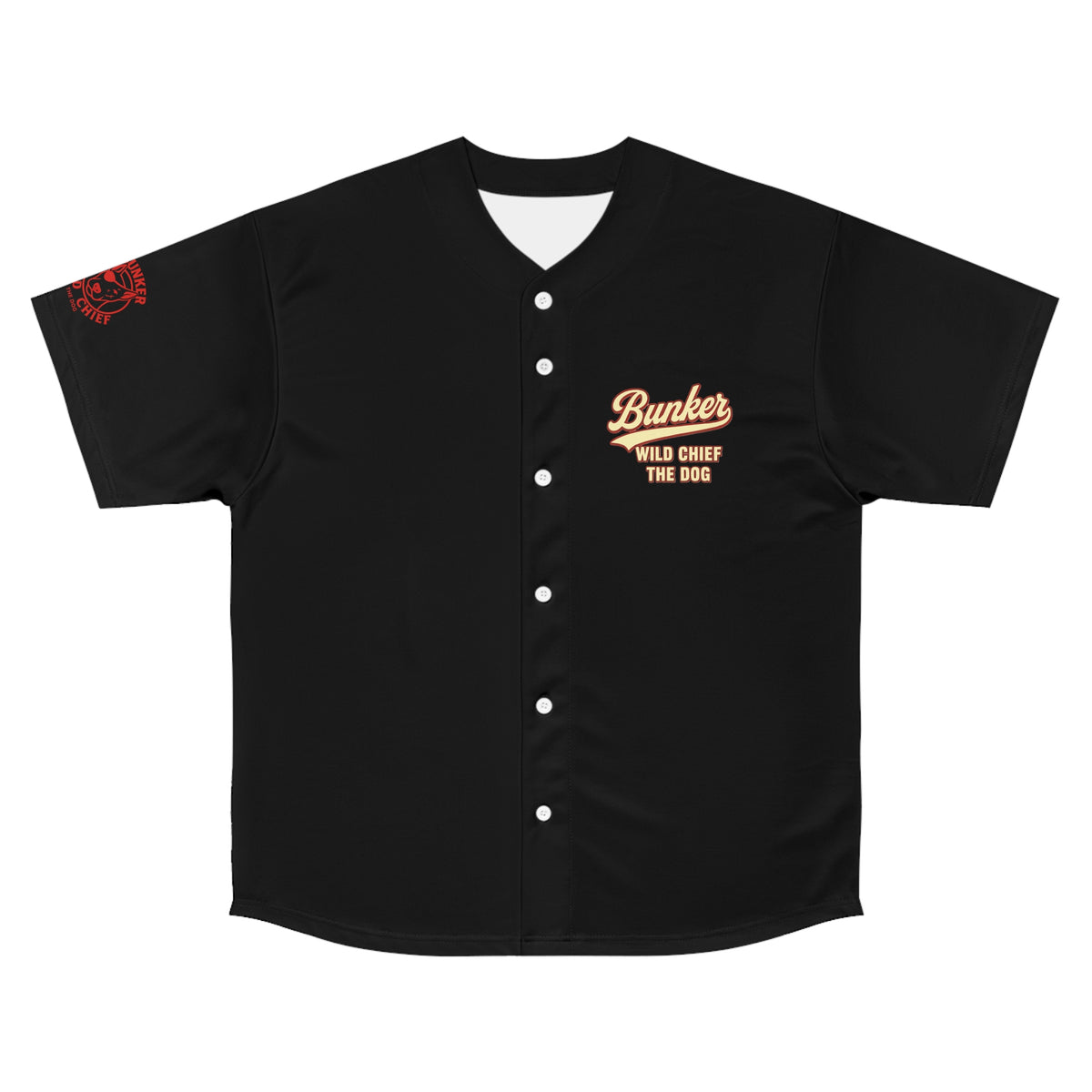 Bunker WC Men's Black Baseball Jersey RL02
