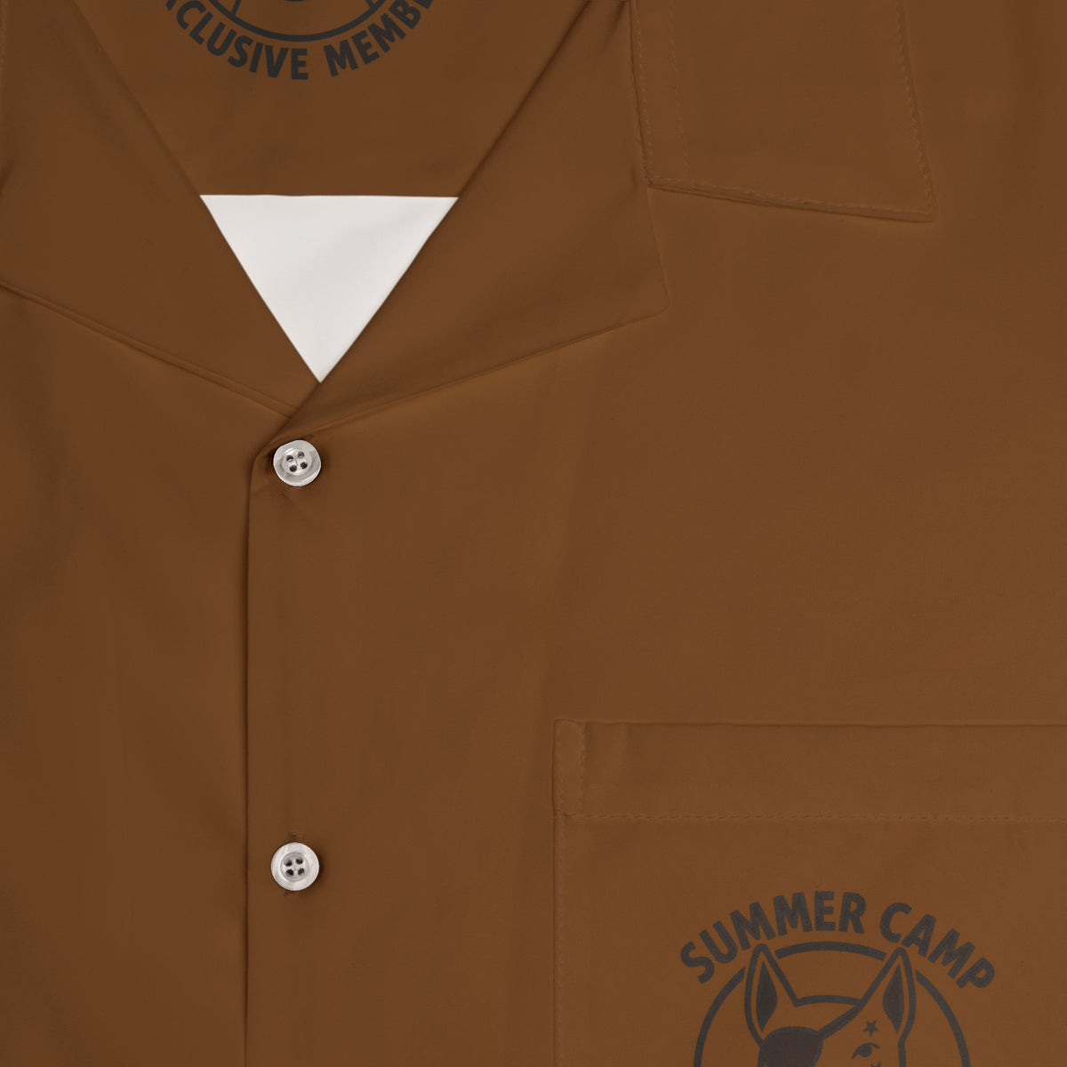 Summer Camp Exclusive Member Men's Hawaiian Brown Shirt BL