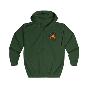 Bunker WC German Flag Unisex Full Zip Hoodie, BL02