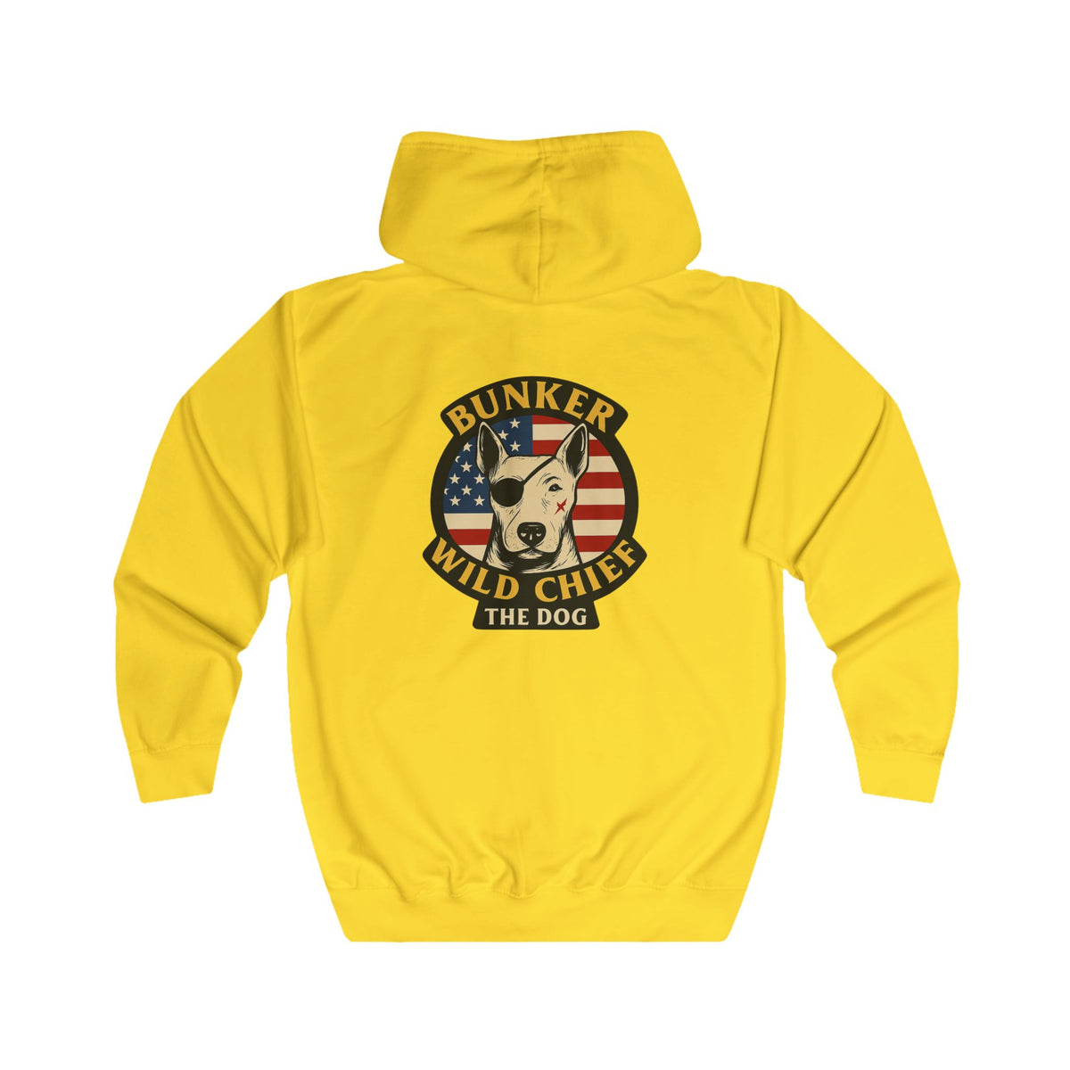 Bunker WC USA Flag Unisex Full Zip Hoodie, BL02