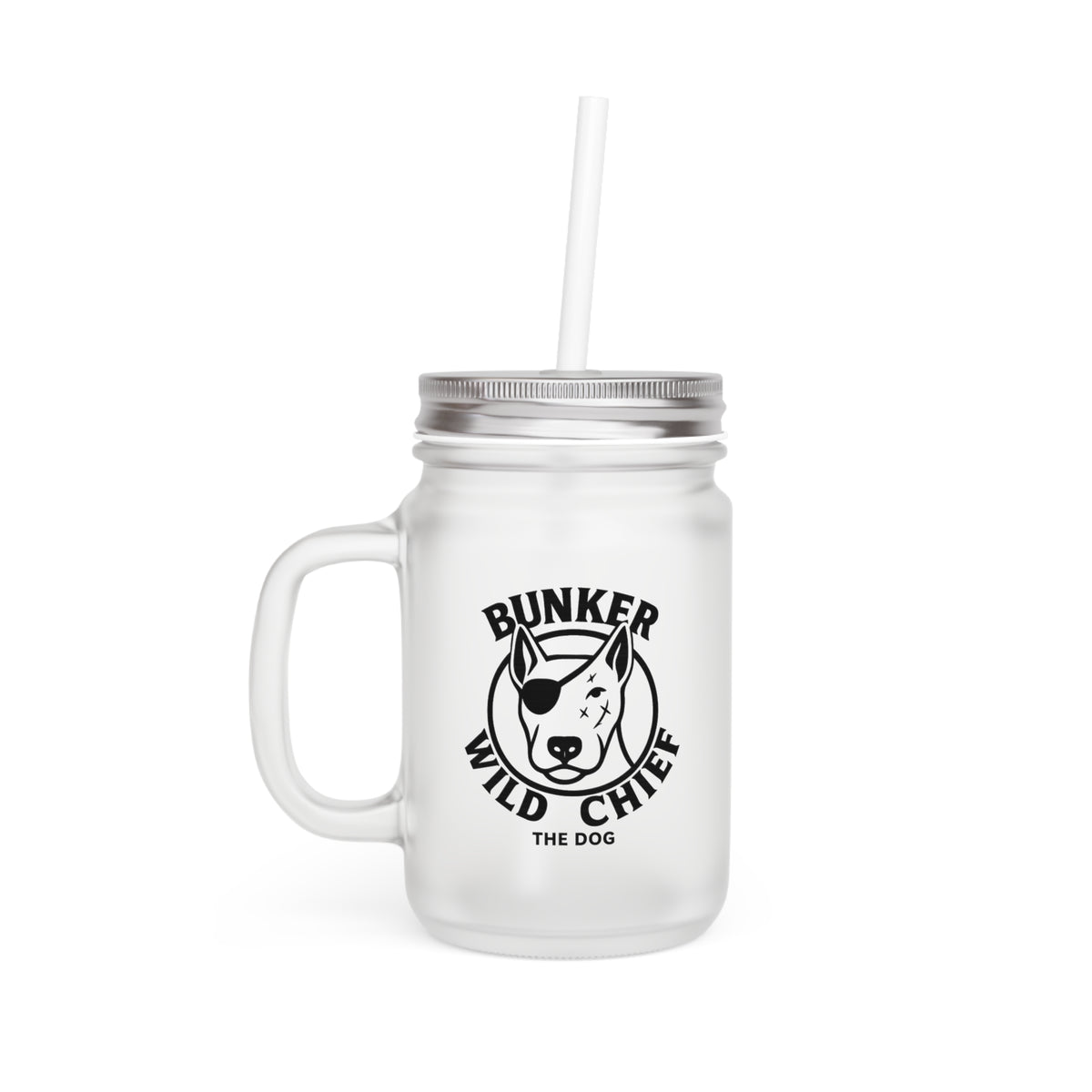 Bunker WC Frosted Mason Jar Cup BL02