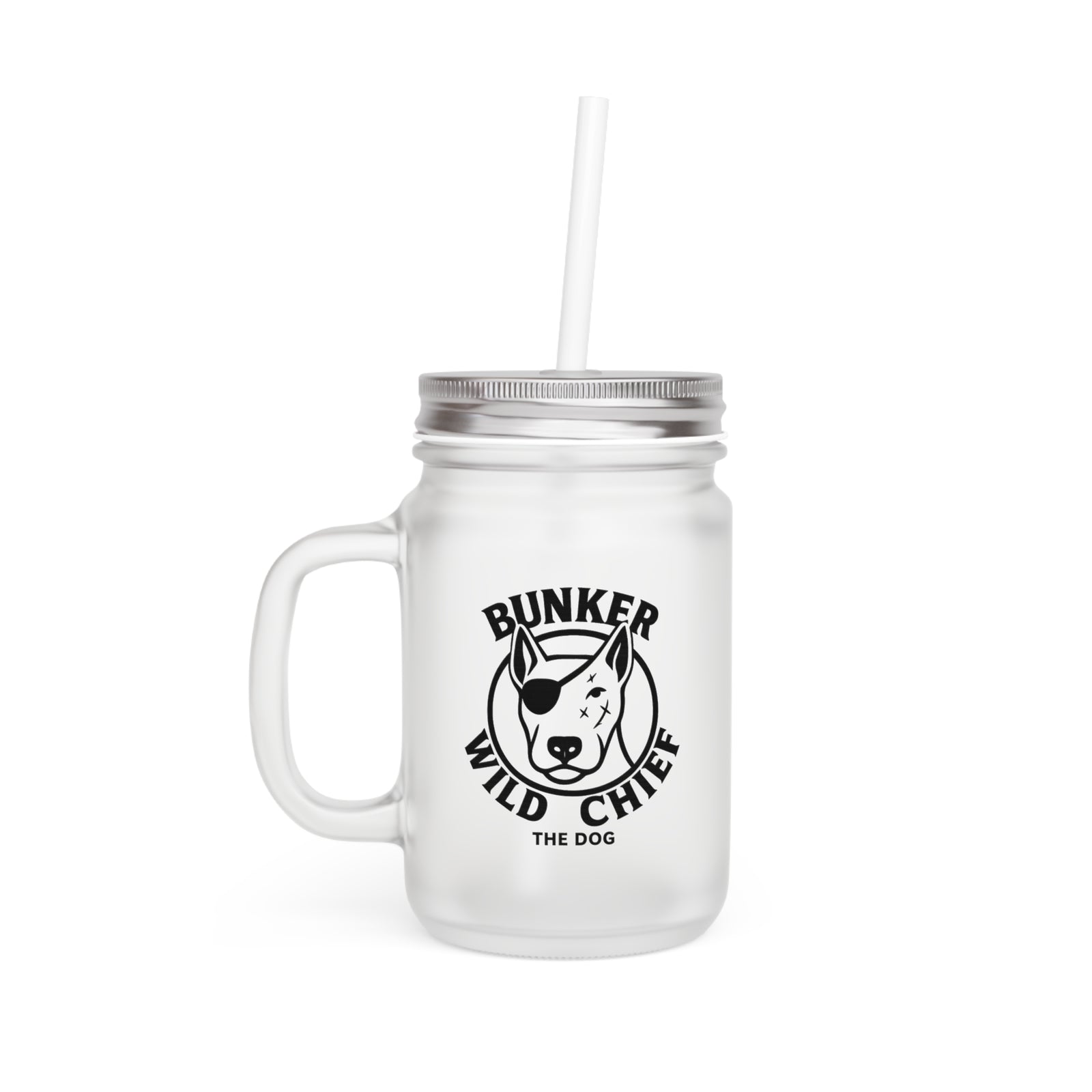 Bunker WC Frosted Mason Jar Cup BL02