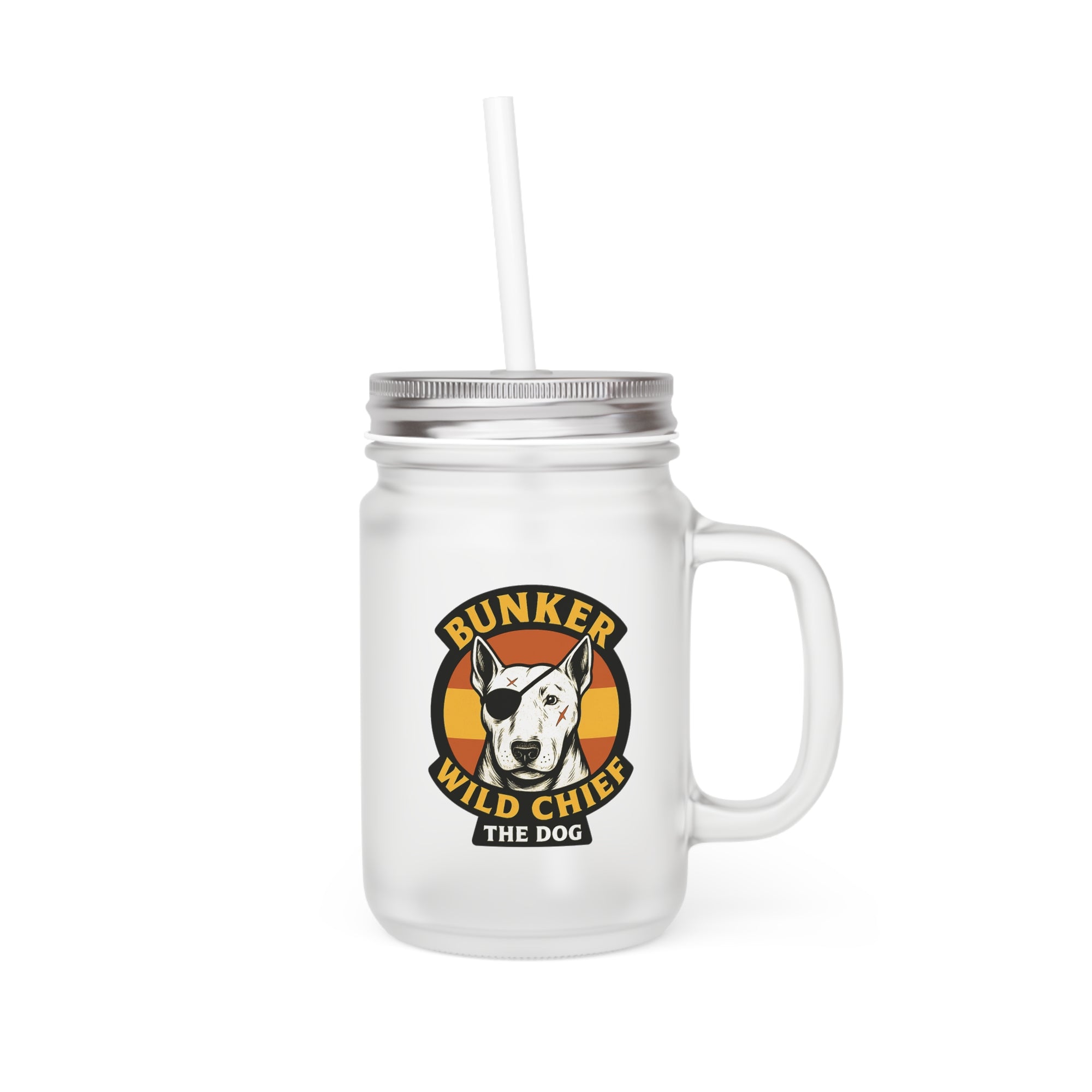 Bunker Spanish Flag Drinking Glass Jar