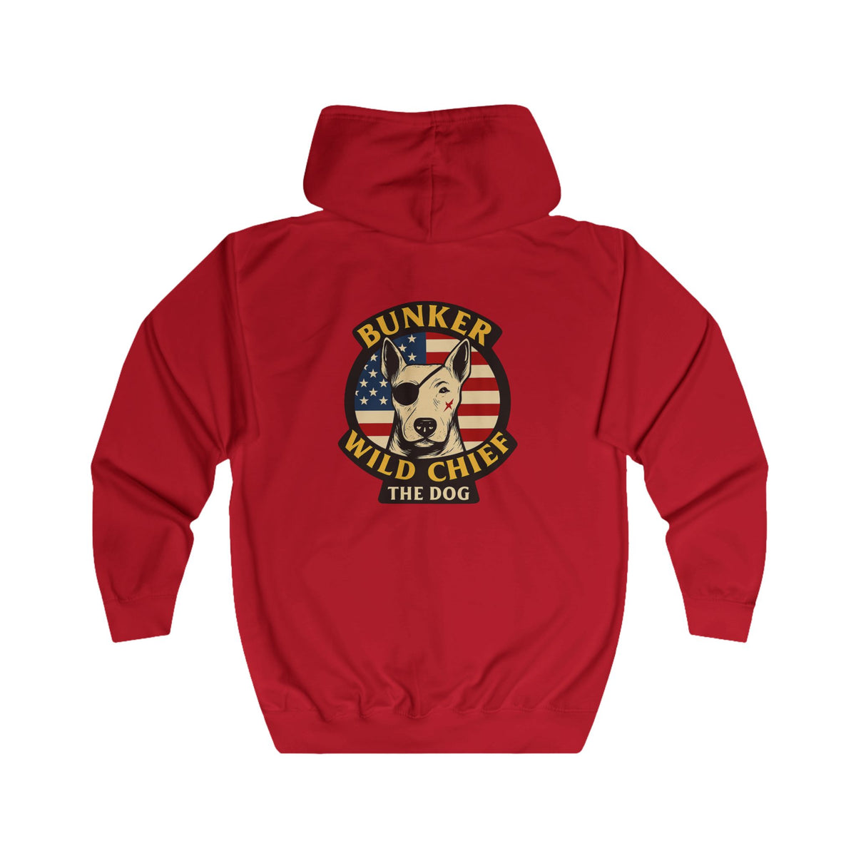 Bunker WC USA Flag Unisex Full Zip Hoodie, BL02