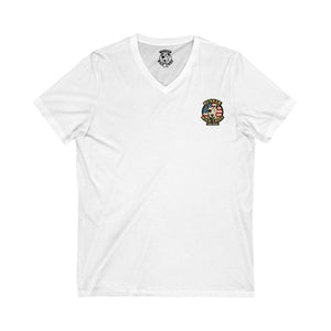 Bunker WC USA Flag Unisex V-Neck T-Shirt BL02