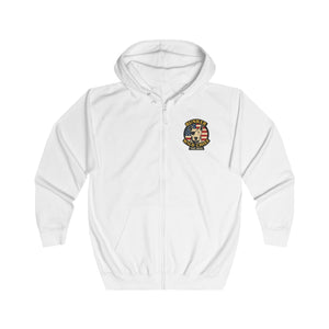 Bunker WC USA Flag Unisex Full Zip Hoodie, BL02