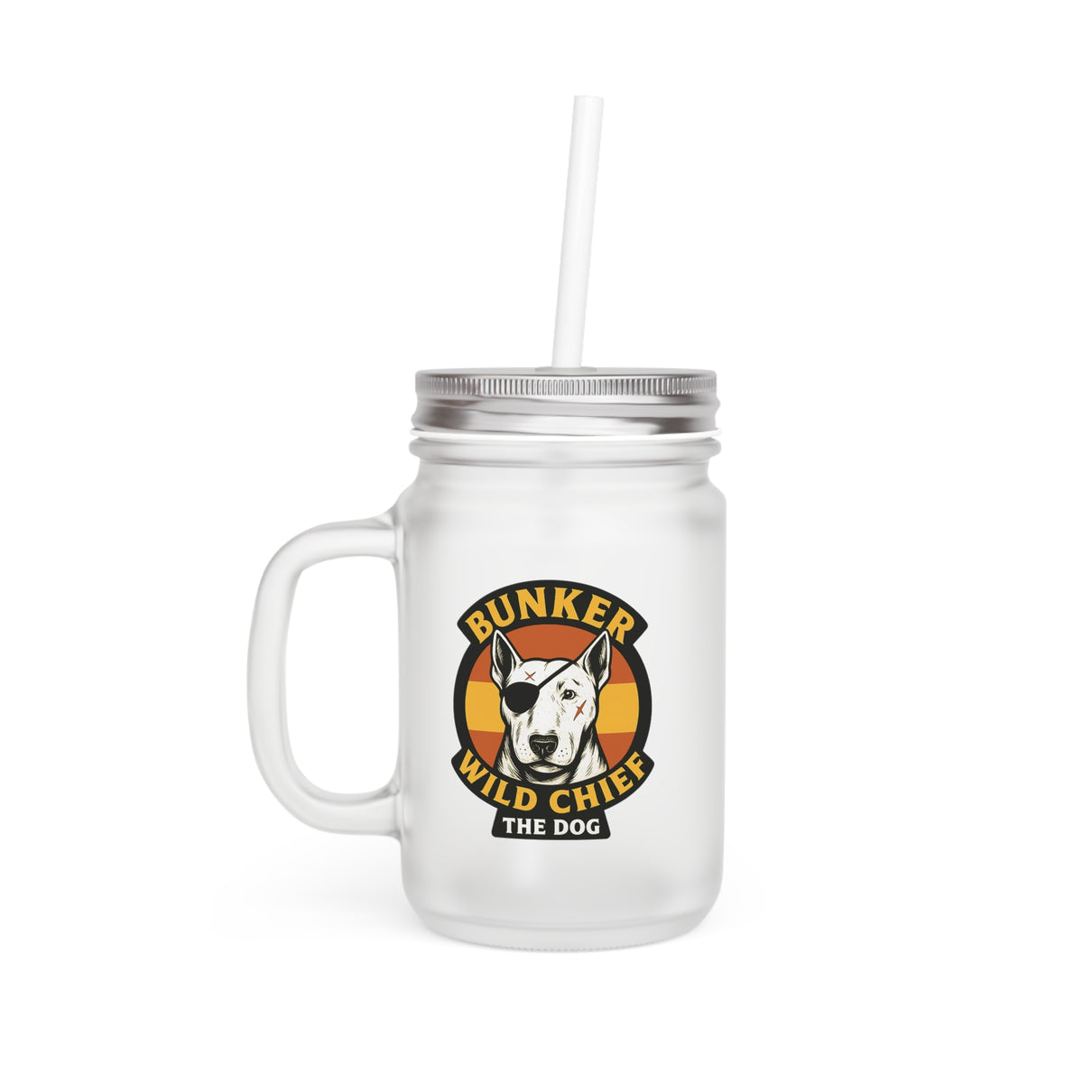 Bunker Spanish Flag Drinking Glass Jar